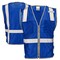 Dome75 Hi-Vis Safety Vest 2X/3X Class Non-ANSI/Enhanced Visibility , Zipper 2 Pockets, 1 Mic Tab DV1281 - alternate 2