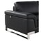 Homeroots 90" Black Italian Leather Solid Wood Sofa 720447 - alternate 5