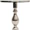 Homeroots 26" Silver Aluminum Round Pedestal End Table 634161 - alternate 5