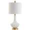 Jonathan Y Parker 21.5" Contemporary Traditional Ceramic/Metal Gourd LED Table Lamp, Brass/White JYL1030A - alternate 8