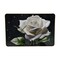 Homeroots 24" White Black And Green Solid Wood and Acrylic Silent Roses Floral Wall Clock 626571 - alternate 6