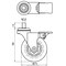 Richelieu Contemporary Furniture Caster, Swivel with Brake, with Threaded Stem, Light Gray 27583020502 - alternate 3