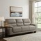 Homeroots 82" Gray Faux Leather Sofa 565009 - alternate 2