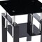 Homeroots Black Glass and Metal Square End Tables With Shelf 635676 - alternate 4