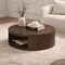 Manhattan Comfort Alure 36 in Round Coffee Table in Walnut CT1800-3 - alternate 1