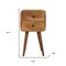 Homeroots 22" Beige Solid Wood Square Two Drawer Nightstand 651483 - alternate 9
