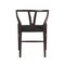Homeroots Set of Two Brown and Black Solid Wood Wishbone Back Dining Arm Chairs 653934 - alternate 7
