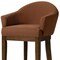 Homeroots 36" Bone and Brown Fabric and Solid Wood Counter Height Swivel Bar Chair 632485 - alternate 6