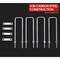 Mytee Products 20in Square 5/8in-11 U-Bolt Kit with Tie Bars, Hex Nuts & Split Lock Washers UBSB-20 - alternate 4