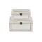 Homeroots Set of Two White Wood And Mirrored Glass Box With Lid, 2PK 489339 - alternate 4