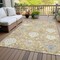 Homeroots 10' X 14' Gold Ivory And Gray Damask Washable Indoor Outdoor Area Rug 599417 - alternate 6