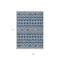 Homeroots 9' X 12' Navy Blue Ivory And Peach Geometric Washable Indoor Outdoor Area Rug 612206 - alternate 7