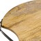 Homeroots 13in Natural Brown Round Wood and Metal Tray 517498 - alternate 3