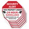 Signmission Security Alert This Property Under, 4 inch X 4 inch, Vinyl Decal, 5PK OC-D-5PACK-4-1 - alternate 1