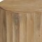 Homeroots 23" Brown Solid Wood Round Block End Table 635427 - alternate 5