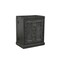 Homeroots 28in Black Solid Wood Carved Floral Bar Cabinet With Two Doors And One Drawer 727846 - alternate 1
