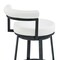 Armen Living Neura Swivel Counter or Bar Stool in Cloud Finish with White Faux Leather 840254333536 - alternate 14
