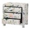 Baxton Studio Connery Floral End Table - 3-Drawer Decorative Accent Storage Cabinet 266-14581-ZORO - alternate 4