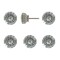 Homeroots Set of Six Clear Glass Drawer Pull Knobs, 6PK 635793 - alternate 2