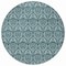 Homeroots 8' Round Teal Round Damask Washable Non Skid Indoor Outdoor Area Rug 563903 - alternate 7