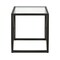 Homeroots 22" Black And Clear Glass And Steel Square End Table 543838 - alternate 4