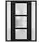 Vdomdoors Front Exterior Prehung FiberGlass Door Frosted Glass / Manux 8552 Matte Black / 2 Sidelight Exterio MANUX8552EXD-BLK-W16+36+16 x H80-LH - alternate 4