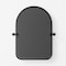Homeroots 32" Black Arch Metal Swivel Framed Accent Mirror 691627 - alternate 2