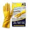Power Clean DISPOSABLE LATEX GLOVES - 12in - 14 MIL - MEDIUM - YELLOW - 12PK KG12M-12 - alternate 1