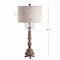 Jonathan Y Carlisle 33.5" Resin/Acrylic LED Table Lamp, Antique Brown JYL3030A - alternate 3
