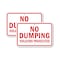Signmission No Dumping Violators Prosecuted, 12'' X 18'' 2 Signs, Heavy Gauge Aluminum, 2PK A-1218-2PACK-2724 - alternate 1