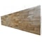 Homeroots Brown 3D Embossed Abstract Brushed Teak Reclaimed Wood Decorative Wall Panels 617480 - alternate 6