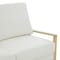 Leisuremod Jefferson Leather Loveseat with Gold Frame, White JAG53W-L - alternate 4