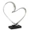 Homeroots 16" Raw Silver And Black Heart Sculpture 354624 - alternate 5