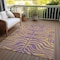 Homeroots 9' X 12' Purple And Copper Animal Print Washable Indoor Outdoor Area Rug 600706 - alternate 8