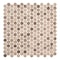 Andova Tiles Pixie Moka Brown 3/4-in. Penny Round Fabric Look Matte Glass Wall & Floor Mosaic Tile ANDPIX224 - alternate 2