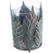 Homeroots 9" Green And Gold Distressed Botanical Leaf Metal And Glass Tabletop Hurricane Candle Holder 608559 - alternate 1
