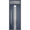 Vdomdoors Steel Door Deux 1717 Gray Graphite Transom Window Stainless Inserts Single Modern Painted-W36xH80+1 DEUX1717EXD-GRE-W36xH80+16-RH-O - alternate 5