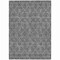 Homeroots 9' X 12' Gray Silver And Charcoal Floral Washable Indoor Outdoor Area Rug 582276 - alternate 7