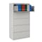 Hirsh 36 in W 5 Drawer Lateral File Cabinet, Light Gray, A4/Legal/Letter 17640 - alternate 6