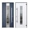 Vdomdoors Steel Door Deux 5755 Gray Graphite Transom Window Stainless Inserts Single Modern Painted-W36xH80+1 DEUX5755EXD-GRE-W36 x H80+16-Right-hand Inswing - alternate 3