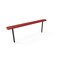 Mytcoat 8ft Outdoor Bench without Back, Inground, Red, Punched Steel, Textured Coating 804346 - alternate 1