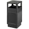 Safco Canmeleon 38 gal Square Outdoor Can, Black, None, Plastic, 18 1/4 in 9476BL - alternate 1