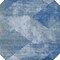 Homeroots 8' Blue And Gray Round Geometric Washable Indoor Outdoor Area Rug 602835 - alternate 7