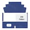 Roaring Spring Case of Dark Blue Paper Pocket Folders, 11.75"x9.5", Twin Pockets hold 25 sheets ea, 11 pt tag board, PK250 50116cs - alternate 1