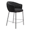 Homeroots 26" Black and Bronze Shearling and Steel Counter Height Bar Chair 555755 - alternate 5