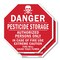 Signmission Danger Pesticide Storage Authorized, 10 inch X 10 inch, Aluminum Metal Signs, 2PK OC-A-2PACK-10-45 - alternate 1