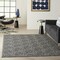 Homeroots 6' X 9' Dark Gray And Light Gray Geometric Indoor Outdoor Area Rug 550514 - alternate 8