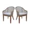 International Concepts Outdoor 5 Piece Teak Patio Furniture Set with a Table and 4 Chairs KODT-351RT-RBG-300-2 - alternate 4