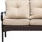 Homeroots 48" Beige Polyester Blend Sofa With Black Legs 374052 - alternate 6
