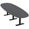 Skutchi Designs 10 Person Conference Table With Power Unit | 10' Boval Table | Harmony Series HAR-BOVL-48X120-T.BK-WA7949-NA - alternate 1